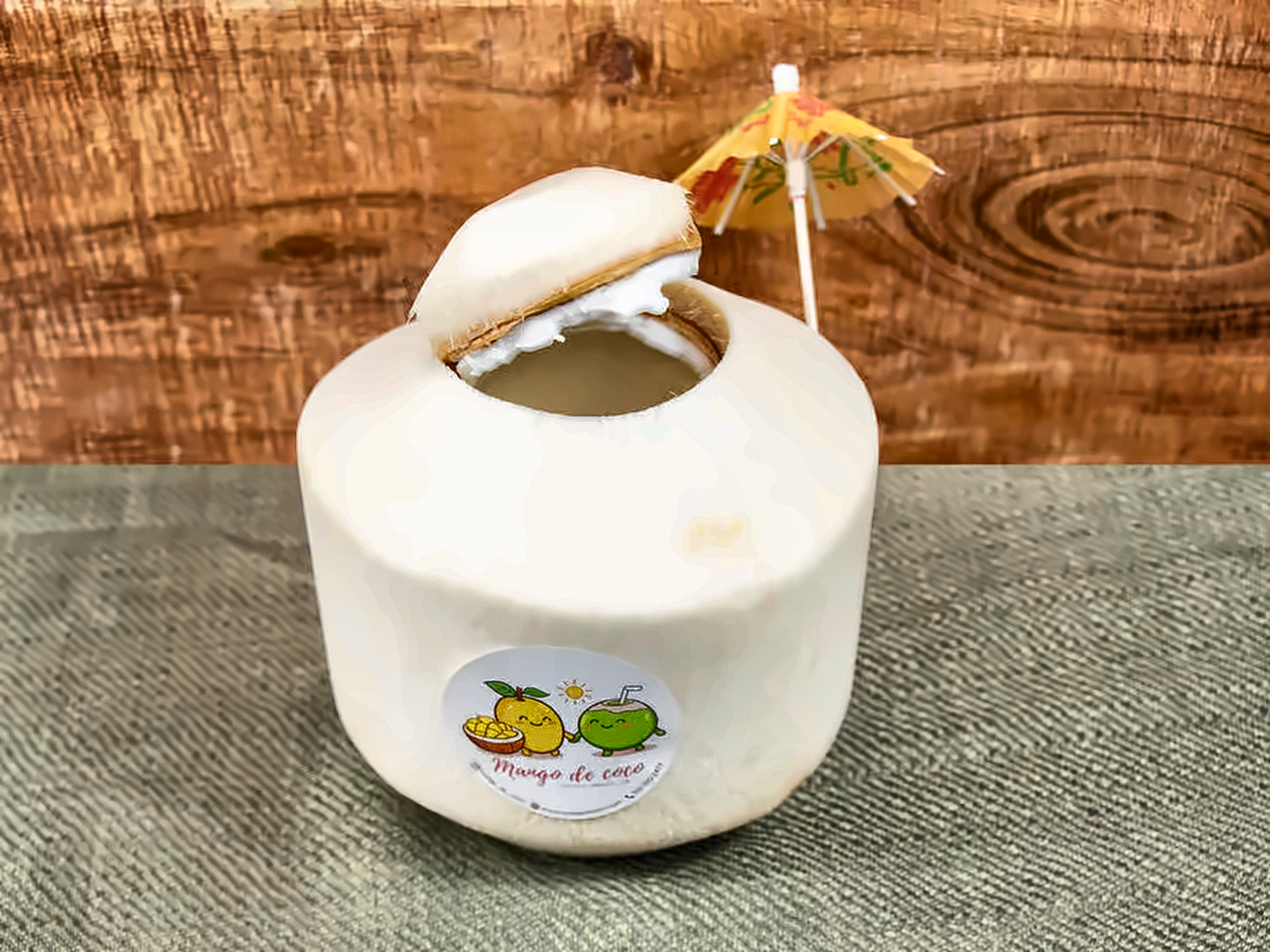 Coconut matcha in the shell