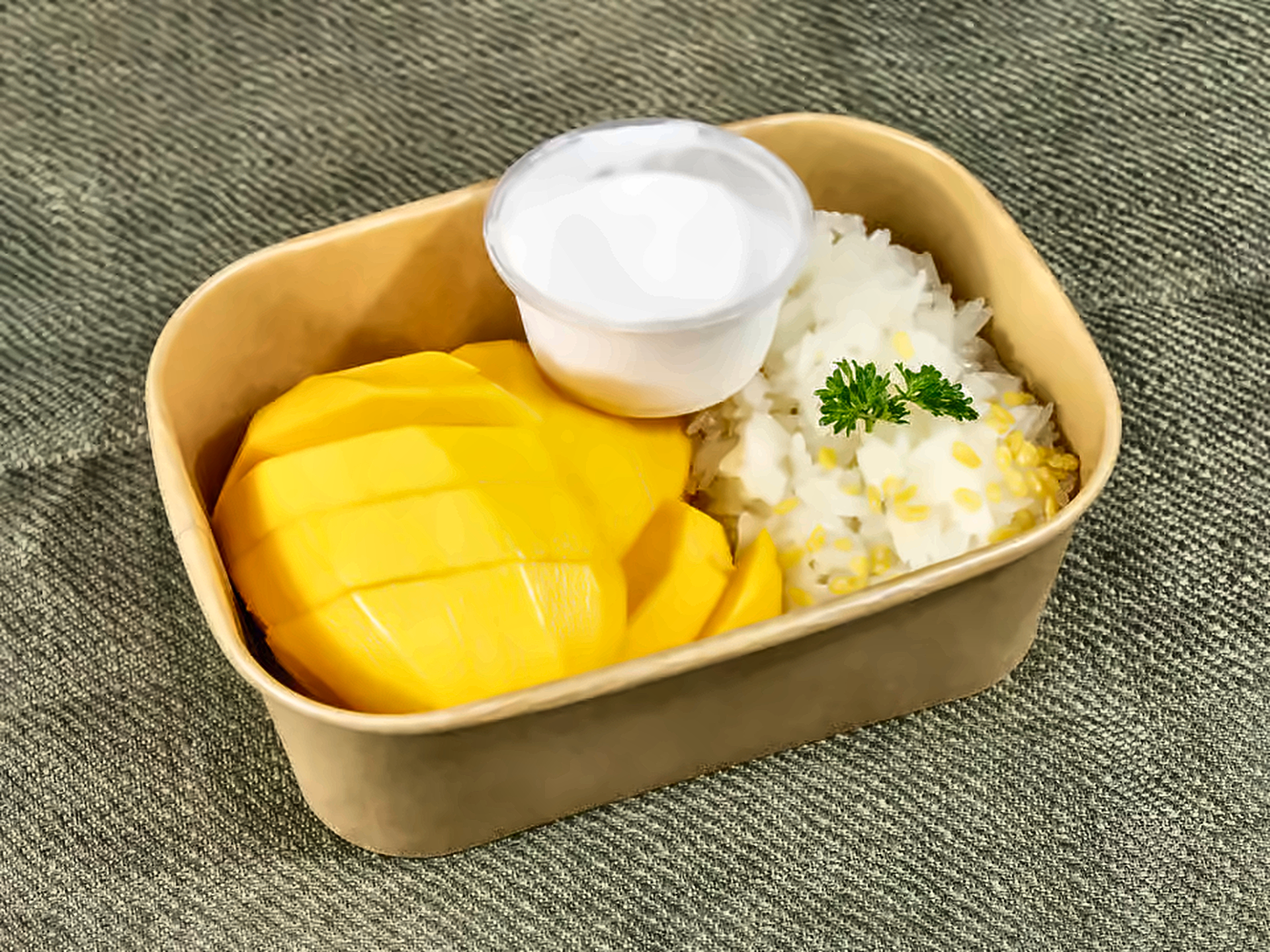 Coconut cream on the side