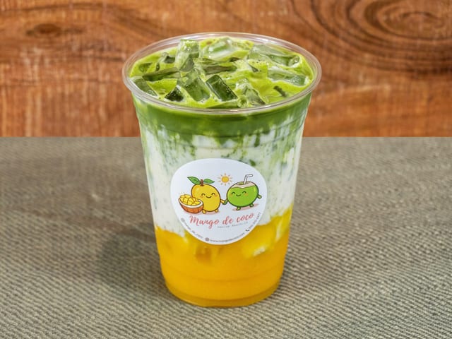 Matcha Mango Puree Latte.